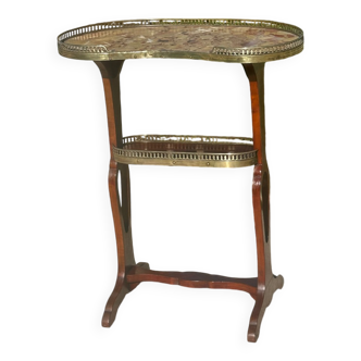 Louis XVI style mahogany kidney table