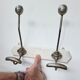 Antique wooden and metal coat rack