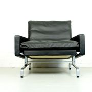 Set 2 vintage PK31/1 Lounge Chair & PK61 Coffee Table by Poul Kjaerholm for E. Kold Christensen