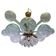 Design art glass and brass chandelier by Rene Roubicek, Czechoslovakia, 1960s