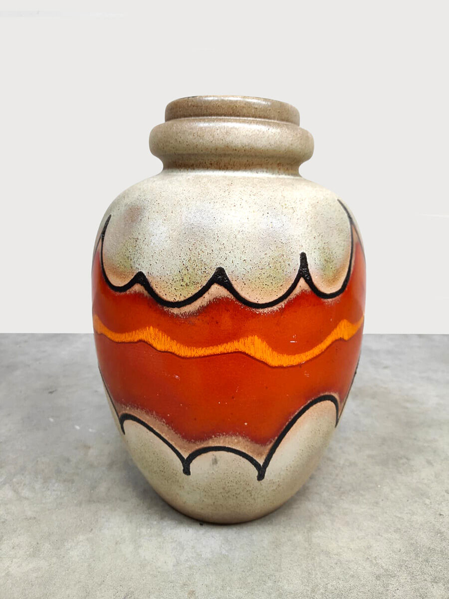 Large vintage West Germany Scheurich ceramic vase 'Batman'