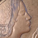 Art Deco bronze sculpture "Maternity" signed Thibault