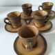 Ensemble 5 tasses et 5 soucoupes  Longchamp France style Japandi