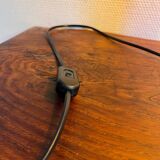 Art Deco table lamp in wood and silver metal