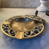 Cendrier couvert en bronze vintage