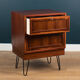Restored Mid Century Danish Rosewood Sideboard Lamp Table Chest On Hairpin Legs