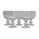 Set de 5 verres ronds à pied boule en verre