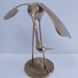 Two solid brass XL birds H. 48 cm