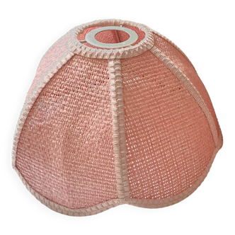 Pink wicker lampshade