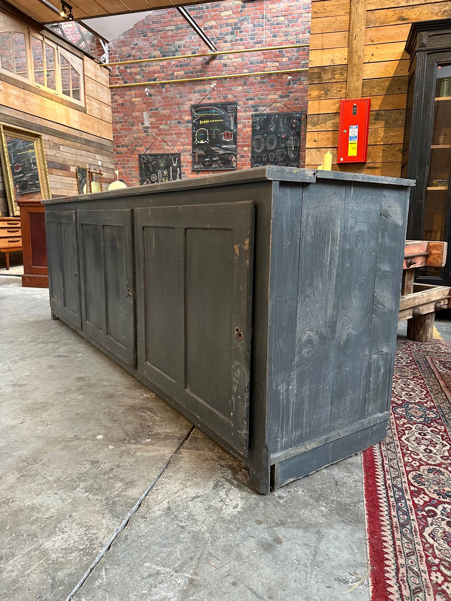 Large 20th century workshop furniture