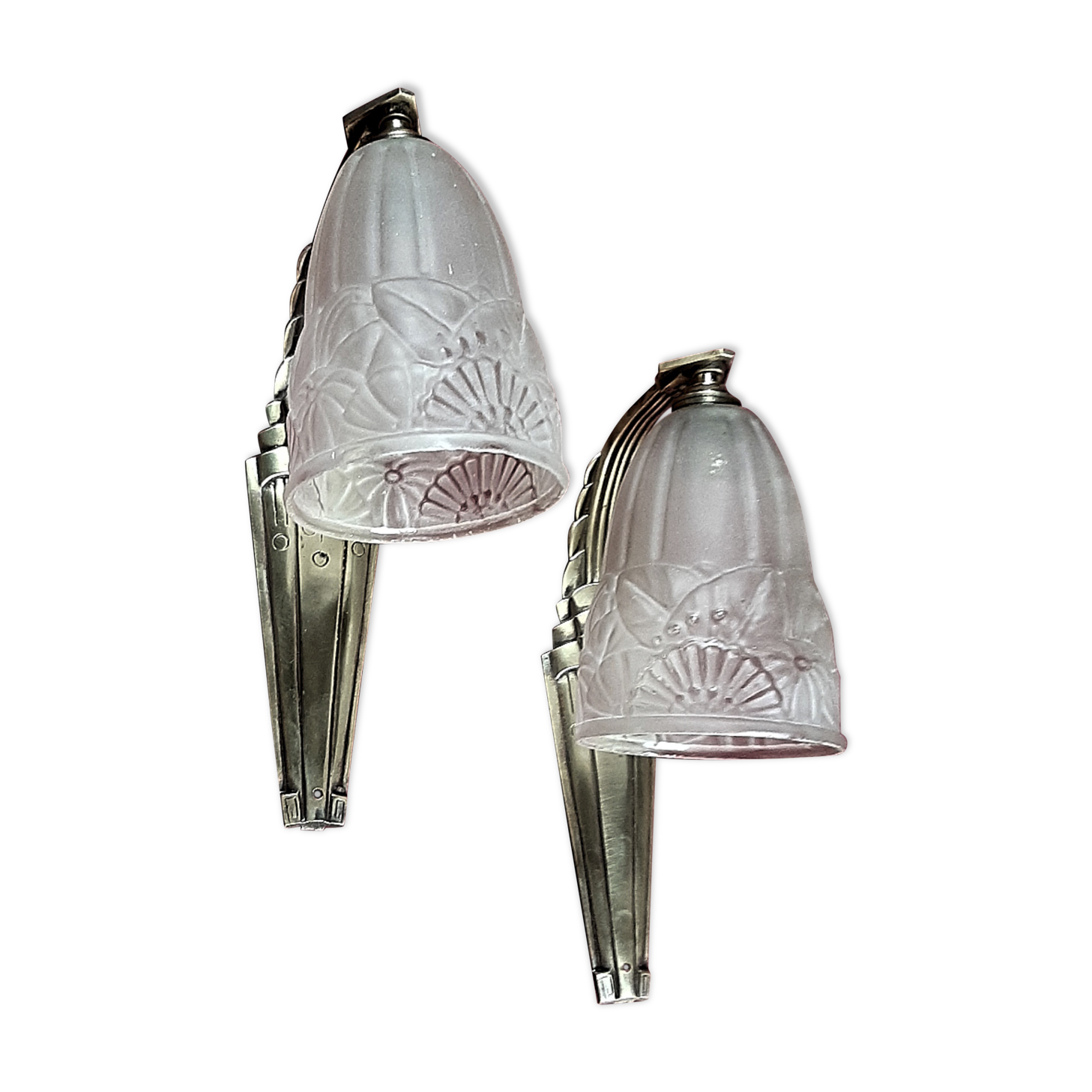 Pair of art deco period wall lamps