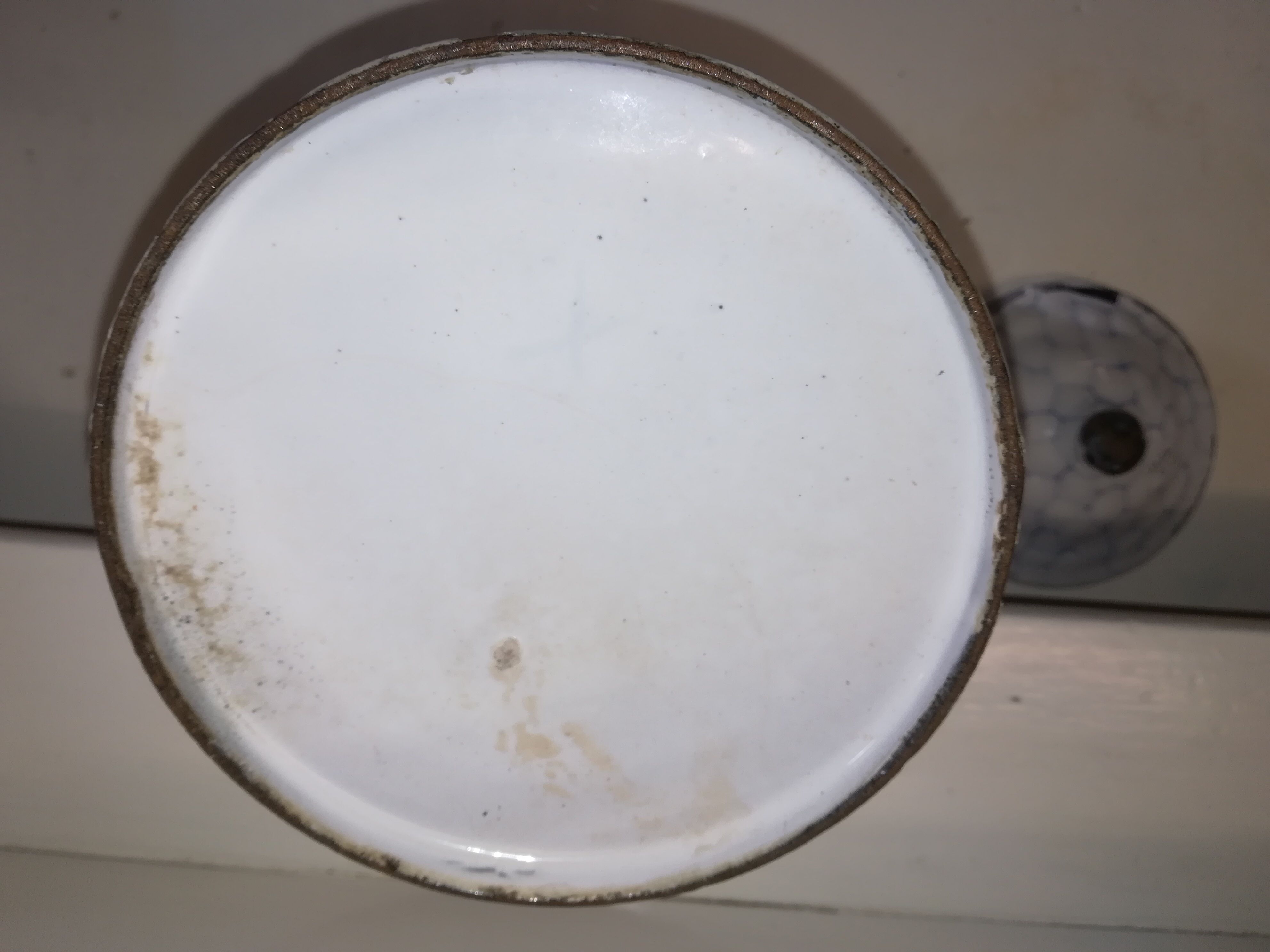 Former Brewer enamelled blue and white décor