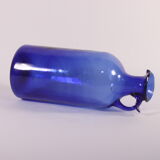 Antique handblown cobalt blue pitcher bottle, ca 1900.