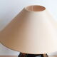 Lampe de bureau art déco en céramique noire et cuivrée signée Saint Clément