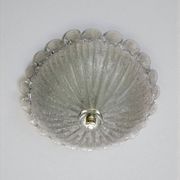 Murano glass scalloped flushmount ceiling light, Italy 1960s