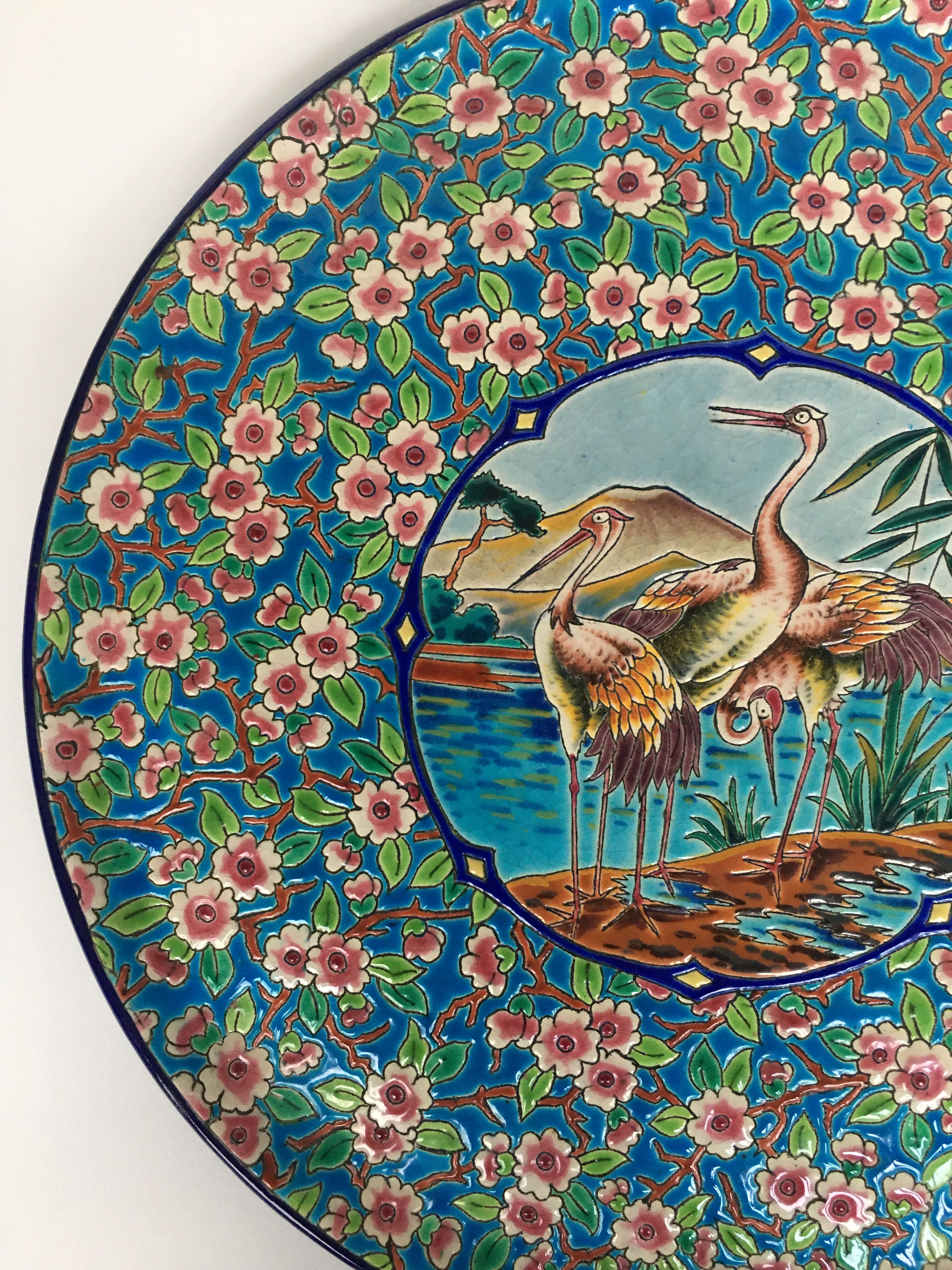 Longwy enamelled dish
