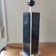 Vintage square black and brass lamp base