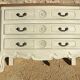 Louis XV style chest of drawers, patinated and waxed, natural wood top