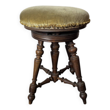 Antique adjustable piano stool