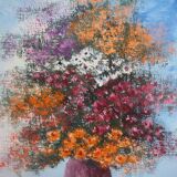 Multicolored bouquet, signed gebel