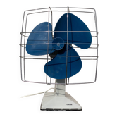 Vintage fan calor 1970 blue and white