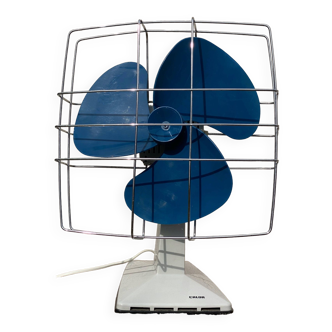 Ventilateur vintage calor 1970 bleu et blanc
