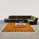 Vintage velvet modular sofa 'Olive green'