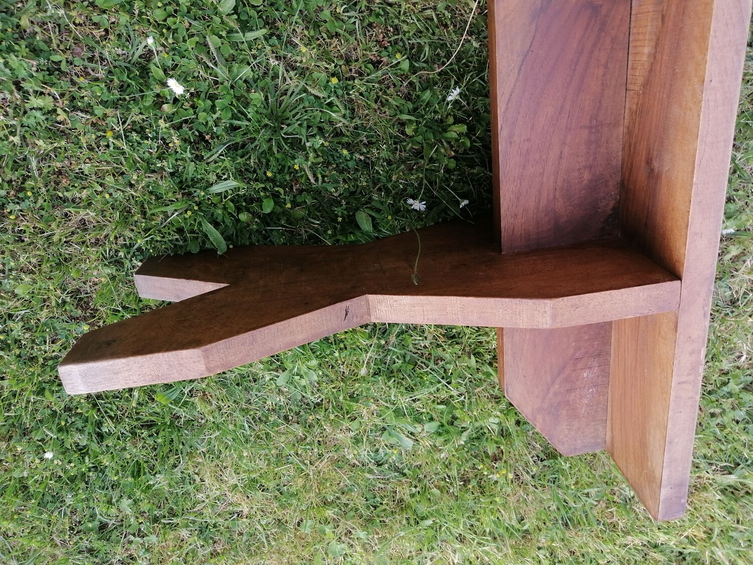 Wooden farmhouse bench
