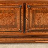 Buffet, commode en loupe d’amboine et palissandre, style Louis XVI – 2ème partie du XIXème