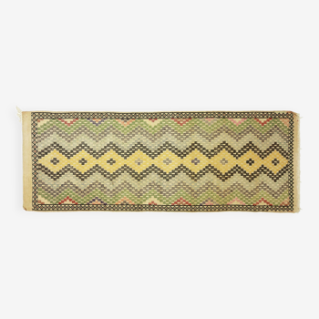 Tapis kilim de zone, kilim turc noué à la main en laine vintage, tapis de 285 cmx 102 cm