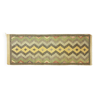 Area kilim rug ,vintage wool turkish handknotted kilim, 285 cmx 102 cm rug