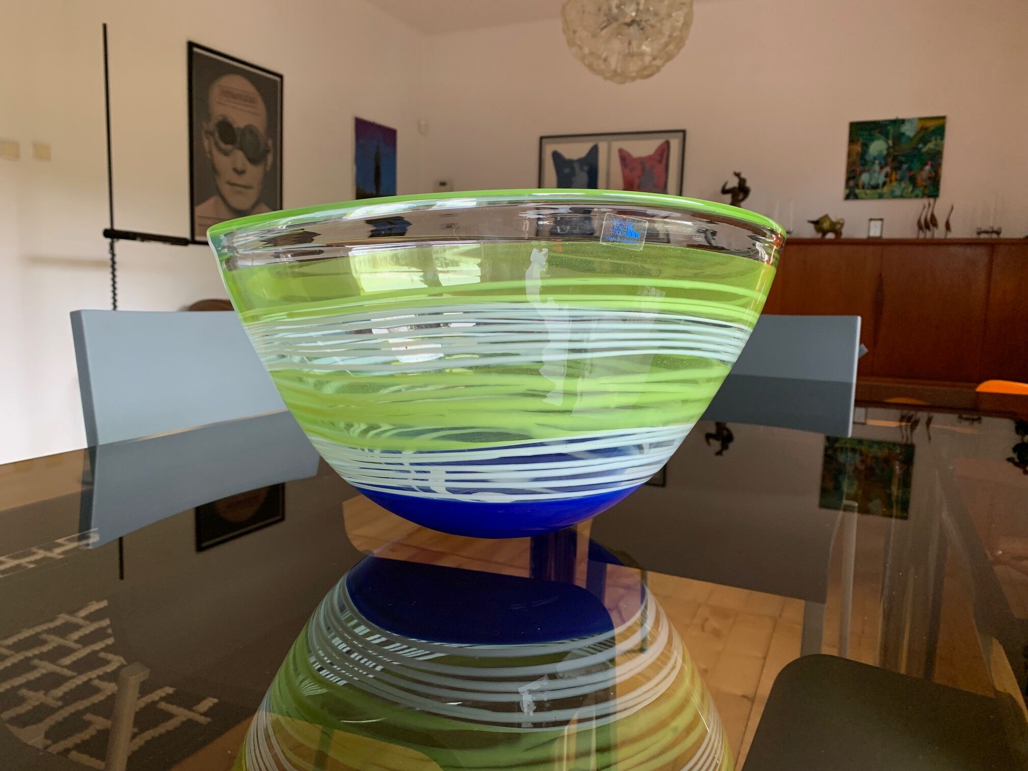 Vilniaus Stiklo Studija bowl, Lithuania, 1990s