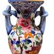 Vase en Gien, décor pivoine