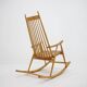 1960s Mid-century Wooden Rocking Chair, Czechoslovakia