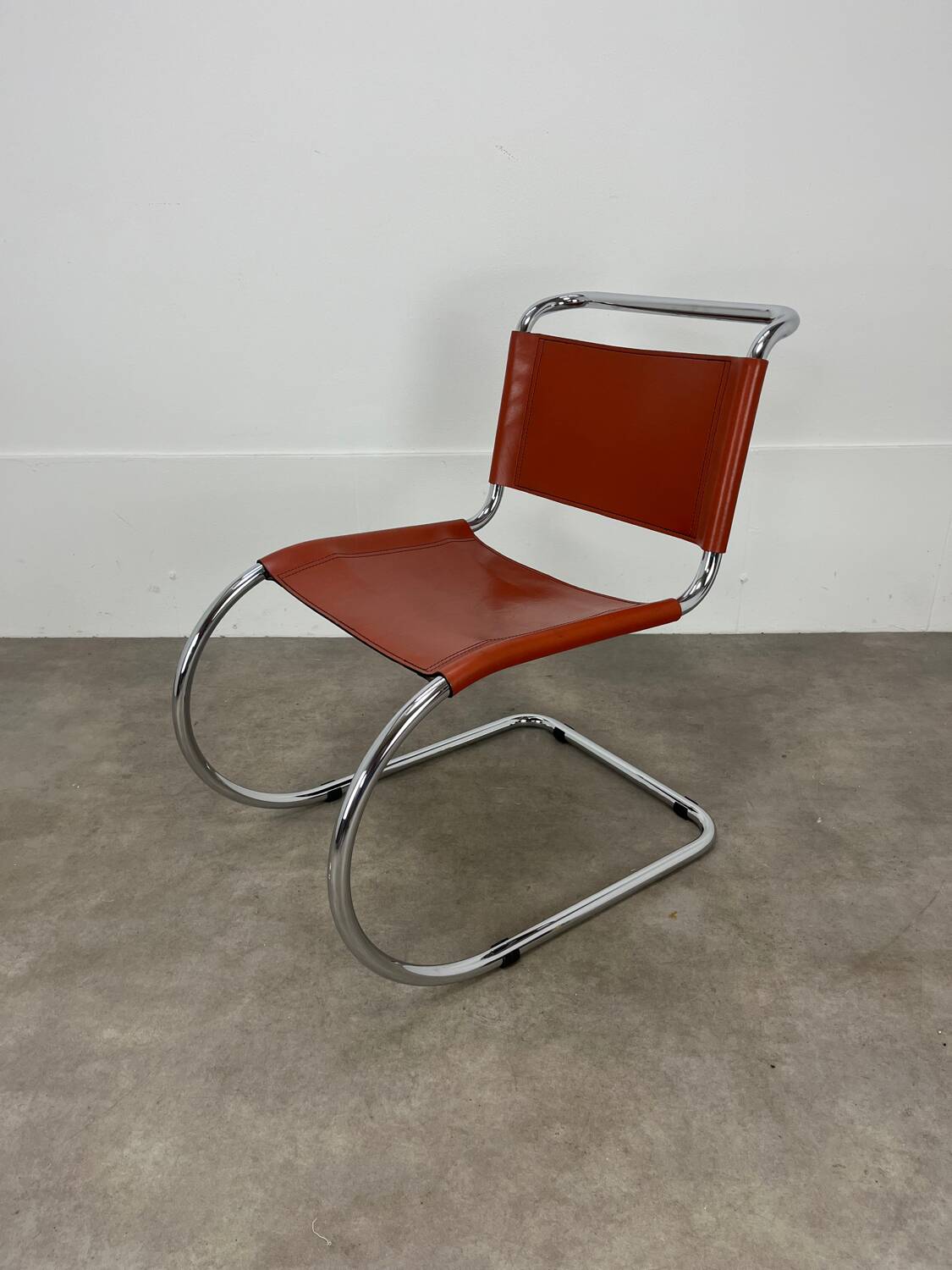 MR10 Mies Van Der Rohe chair, leather, 1980s