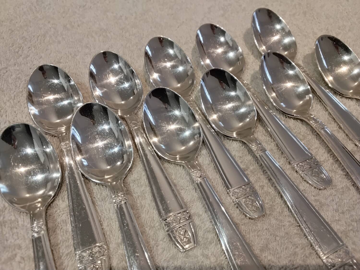 11 silver-plated metal coffee spoons Lemondial Grand Prix Monaco
