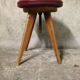 Topped with Burgundy leatherette piano stool