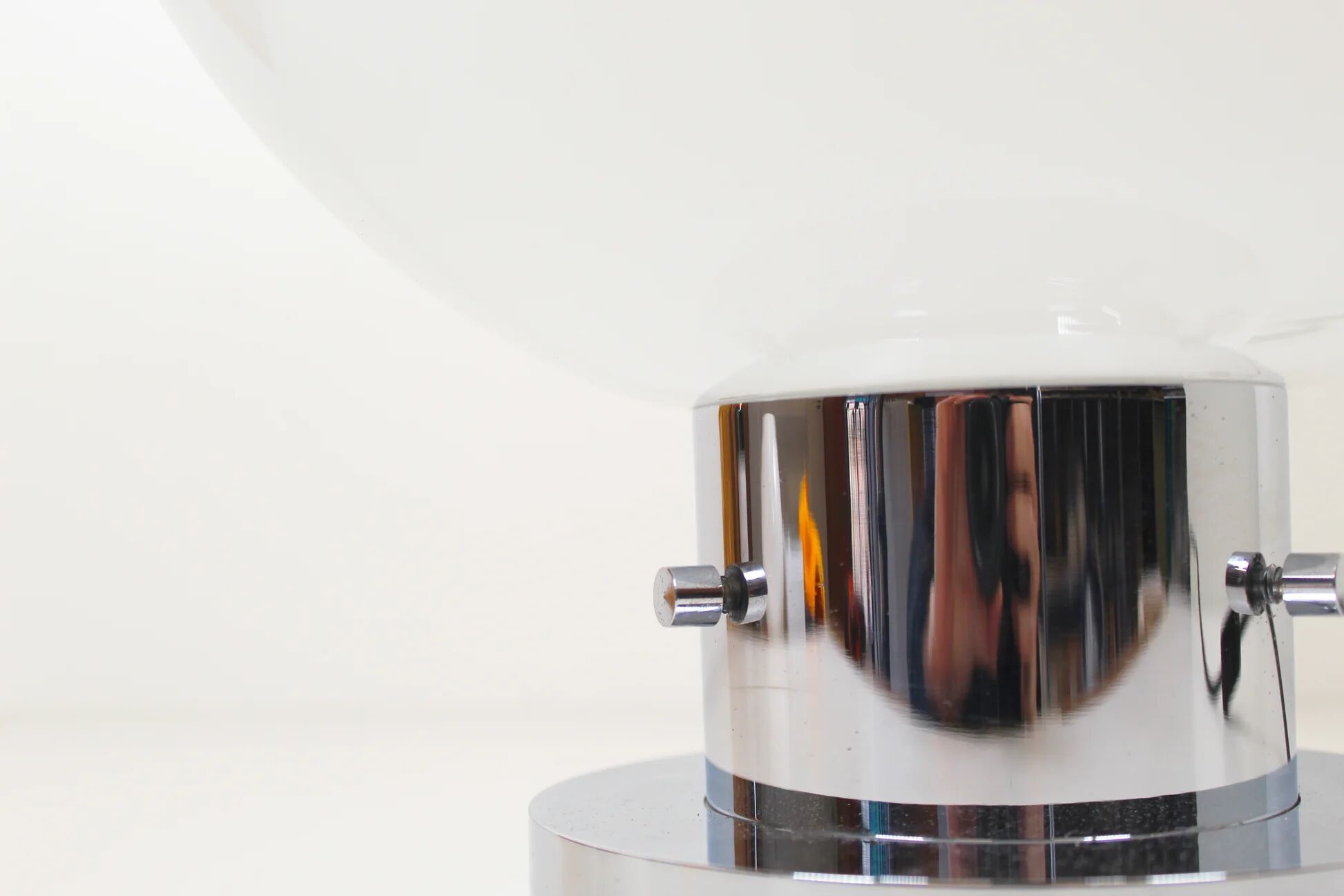 Table lamp in opaline glass by Glashutte Limburg