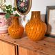 Duo vase & blown glass carafe in orange – 1960s/70s