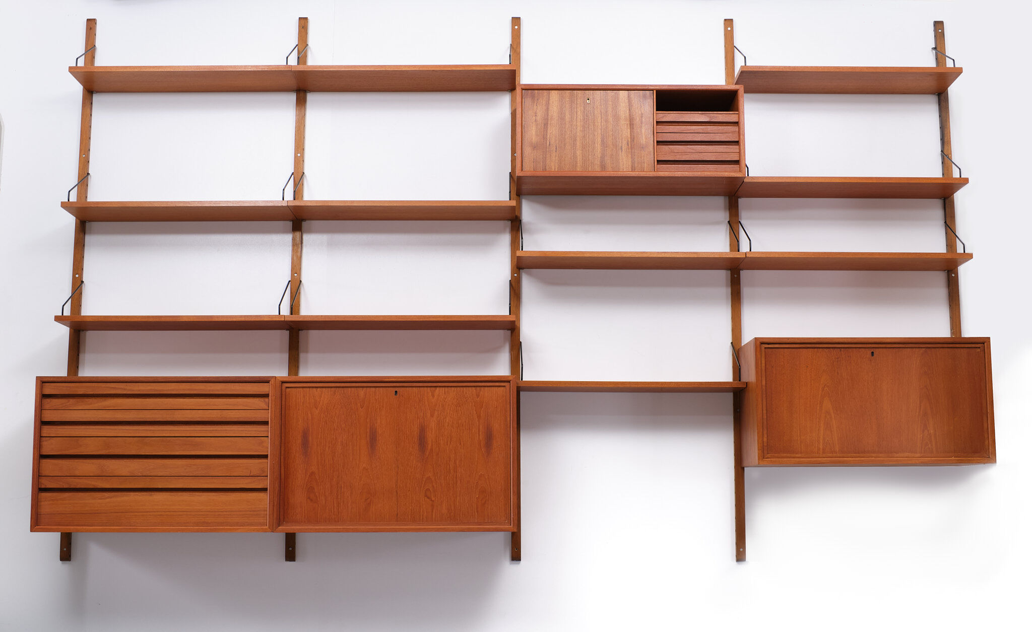 Large Poul Cadovius Royal wall system 1950s Denmark