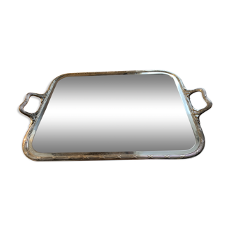 Silver metal tray