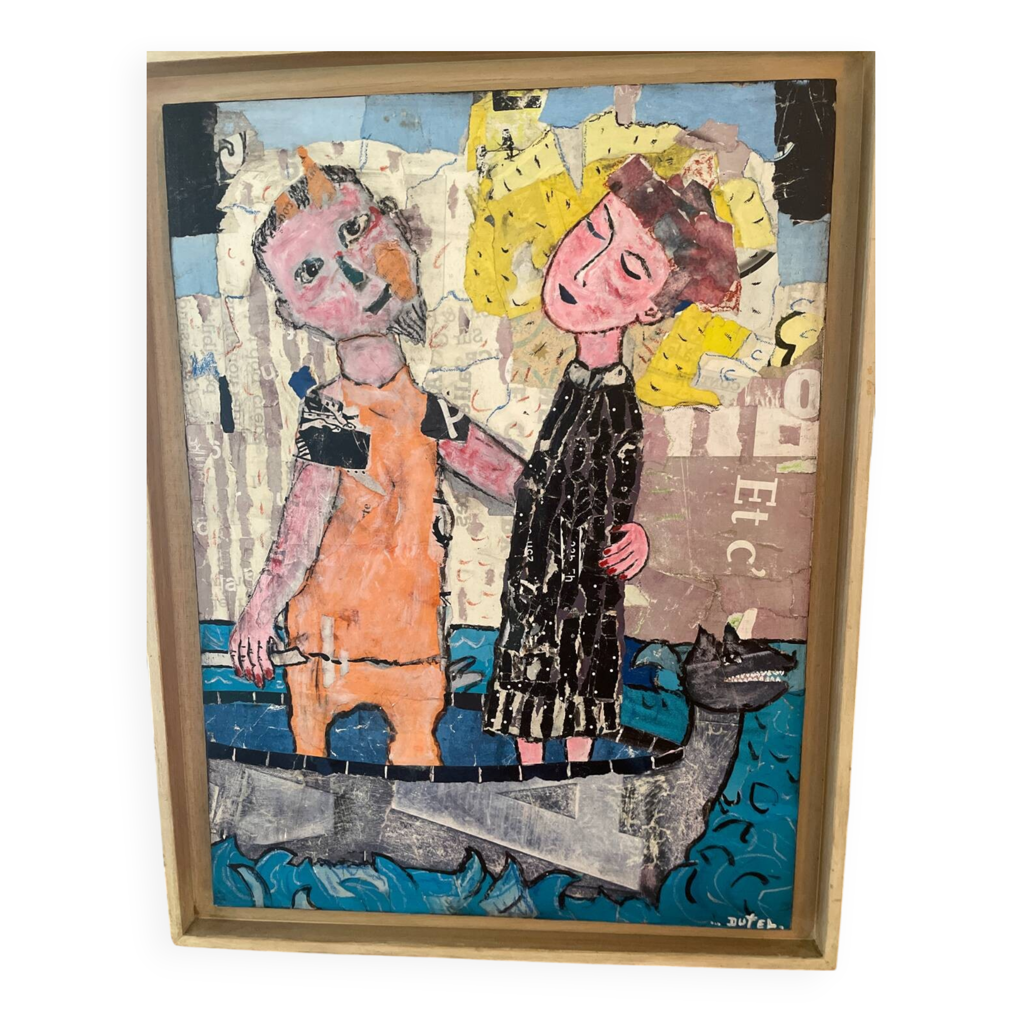 Acrylic on canvas and collage