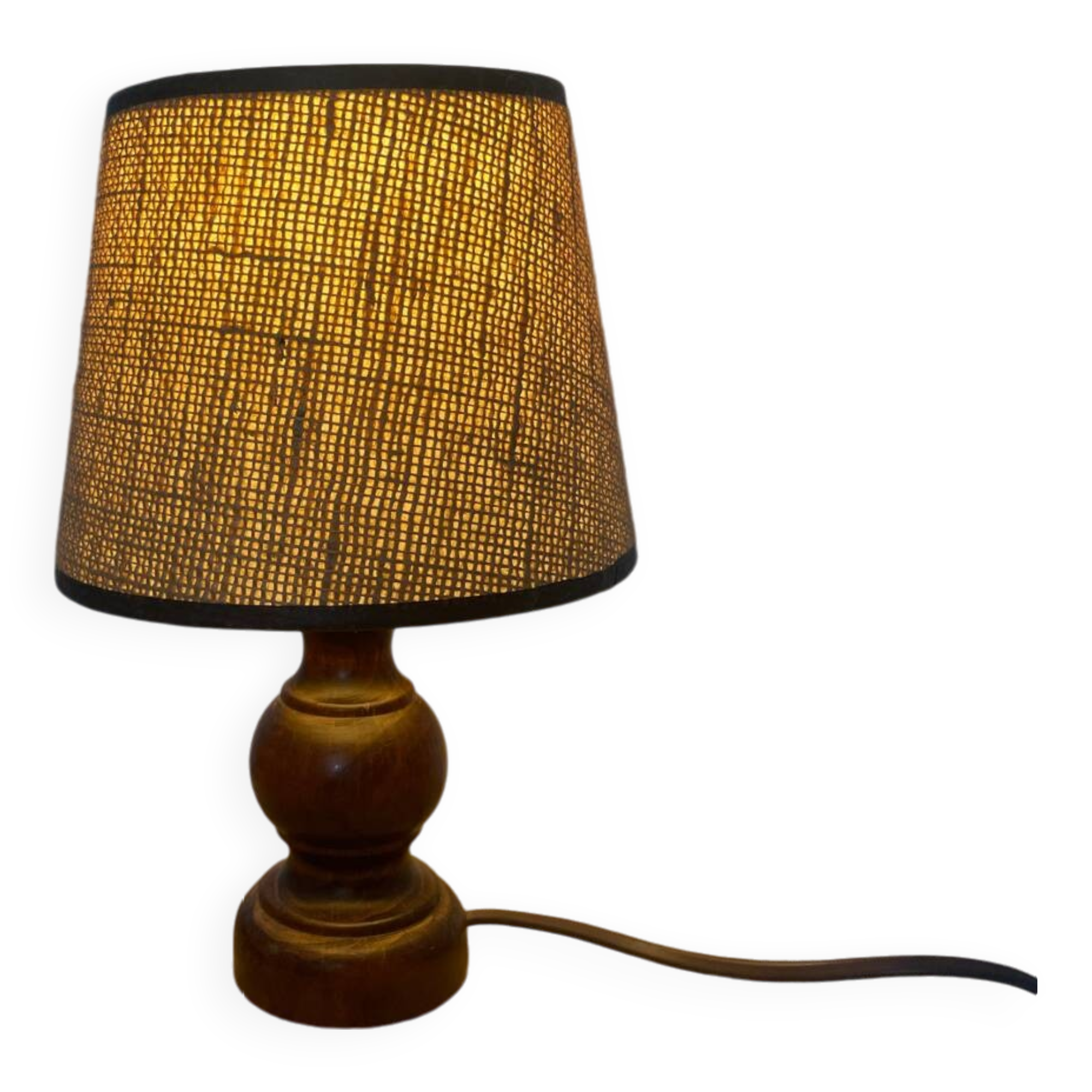 Small wooden lamp