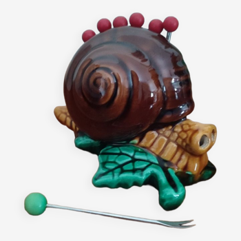 Vintage snail stick holder 60' Creation Albert Ferlay, Vallauris