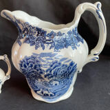 Set of 2 English porcelain pitchers
