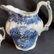 Set of 2 English porcelain pitchers