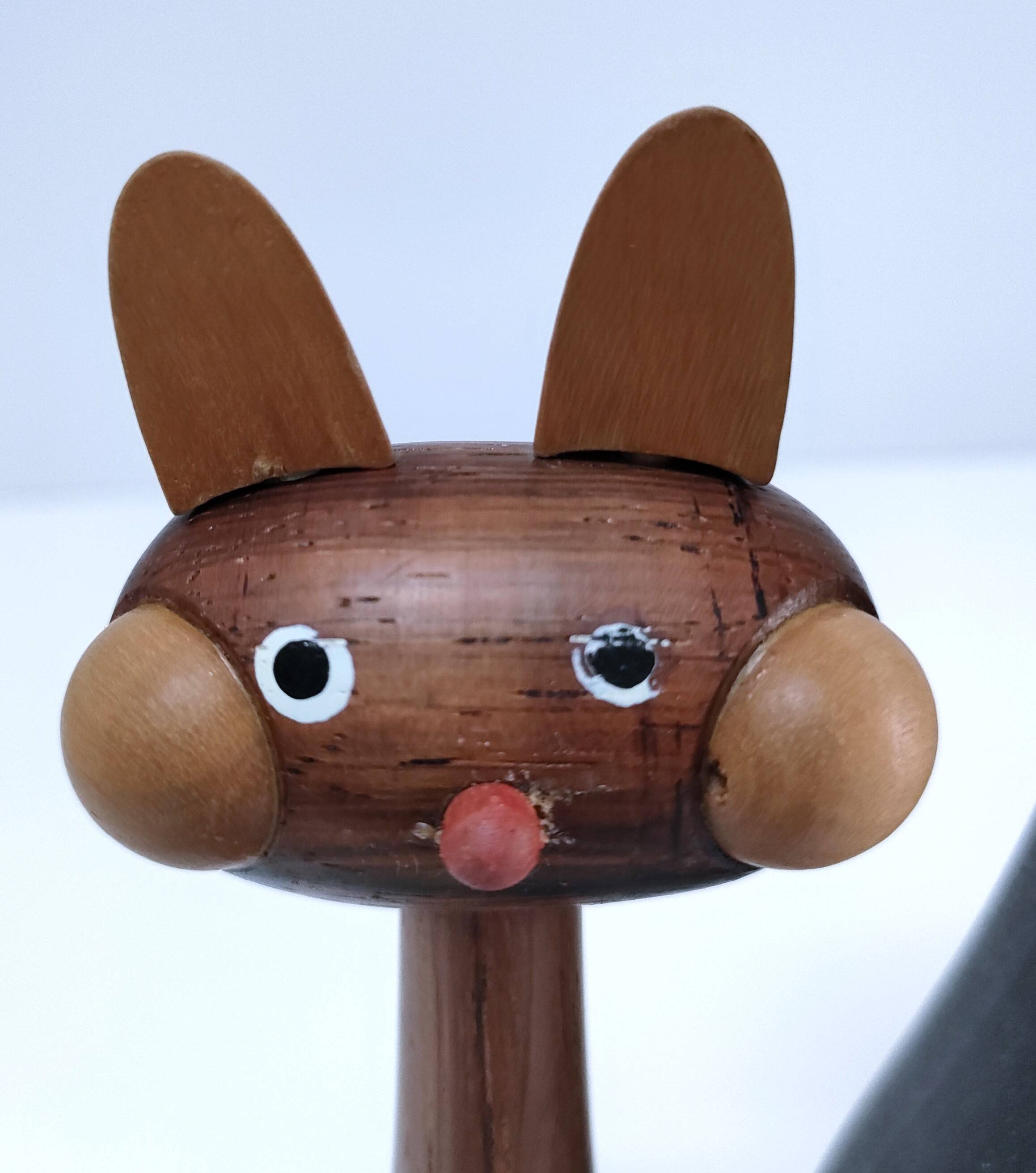 Deux chats bois design scandinave années 60 Laurids Lonborg