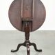 Round antique English tilt-top table/side table from the early 19th century