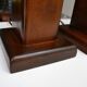 Pair of Art Deco lamps in solid mahogany