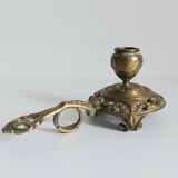 "Cave rat" brass candlestick